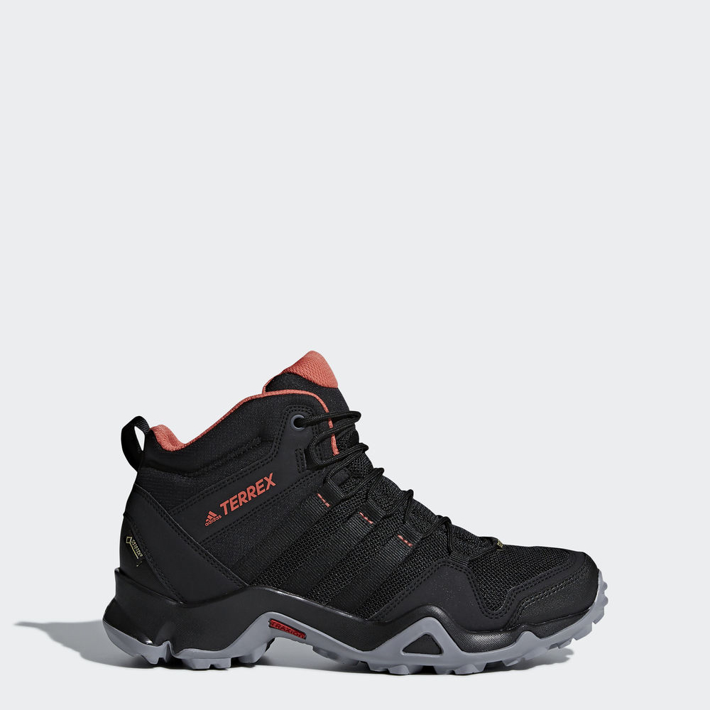 Adidas Terrex Ax2r Mid Gtx - ορειβατικα παπουτσια γυναικεια - Μαυρα/Μαυρα/Βαθυ Κοκκινα,Μέγεθος: EU 3